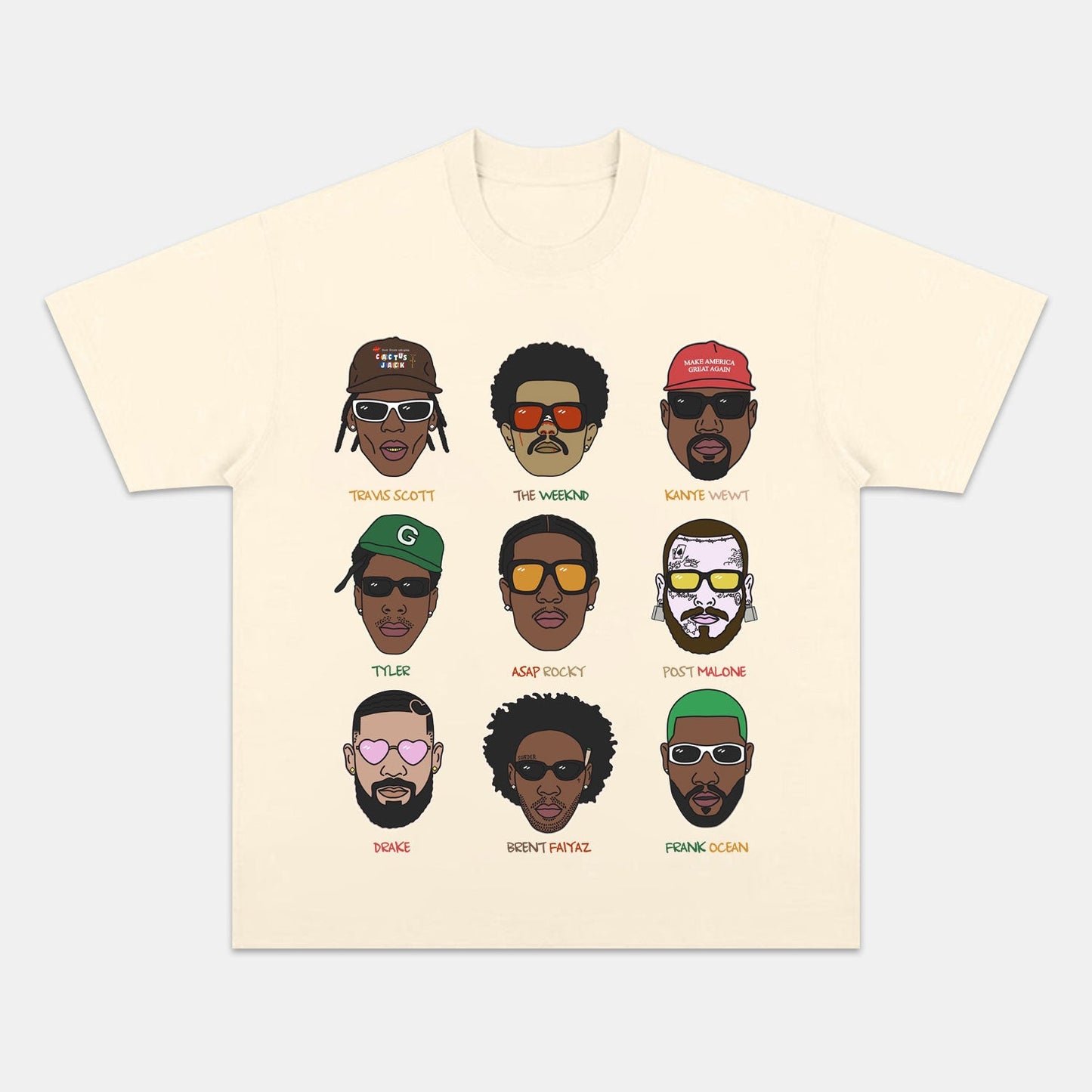 HIP HOP R&B BIG FACES TEE