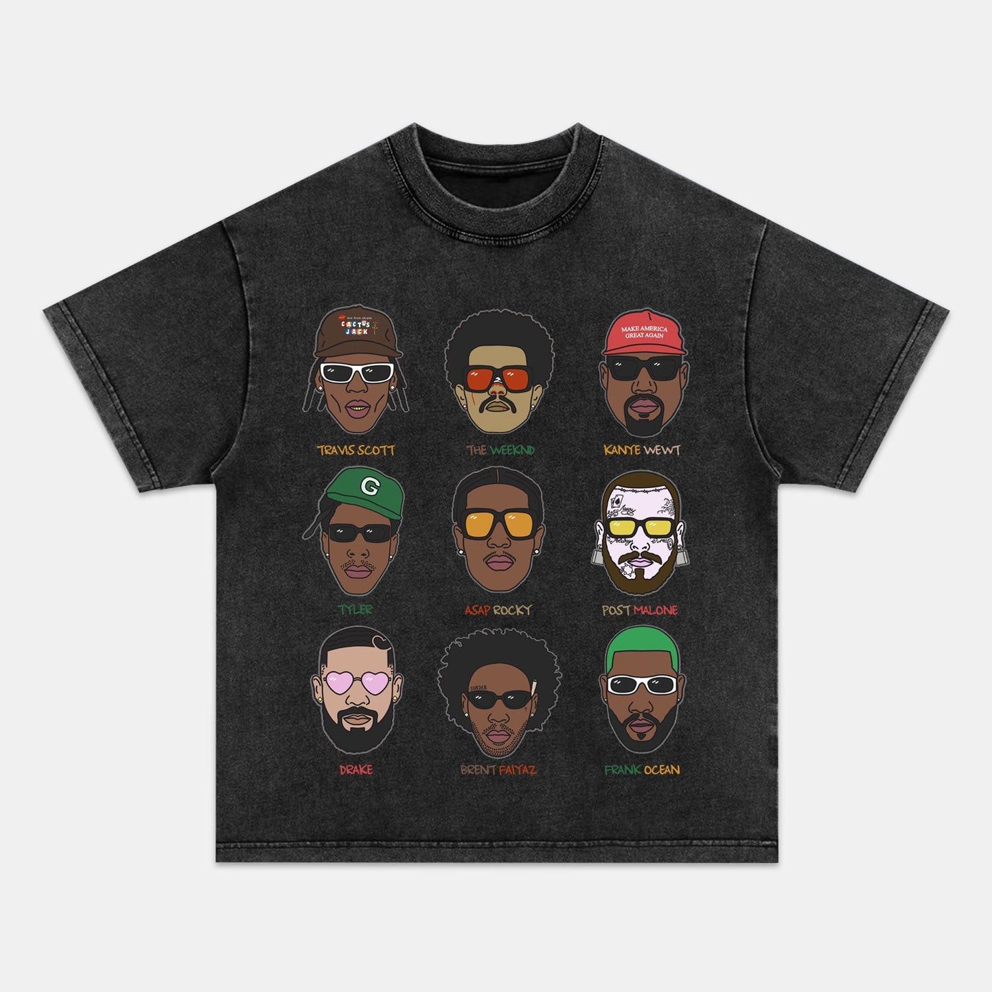 HIP HOP R&B BIG FACES TEE