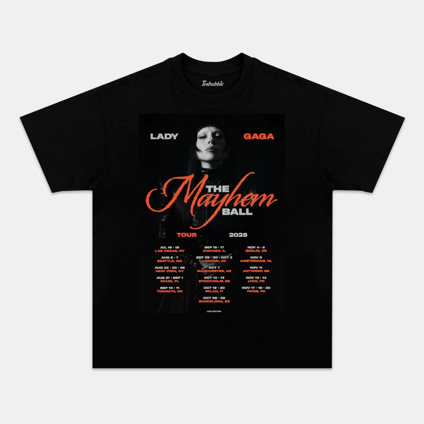 LADY GAGA 2025 WORLD TOUR TEE