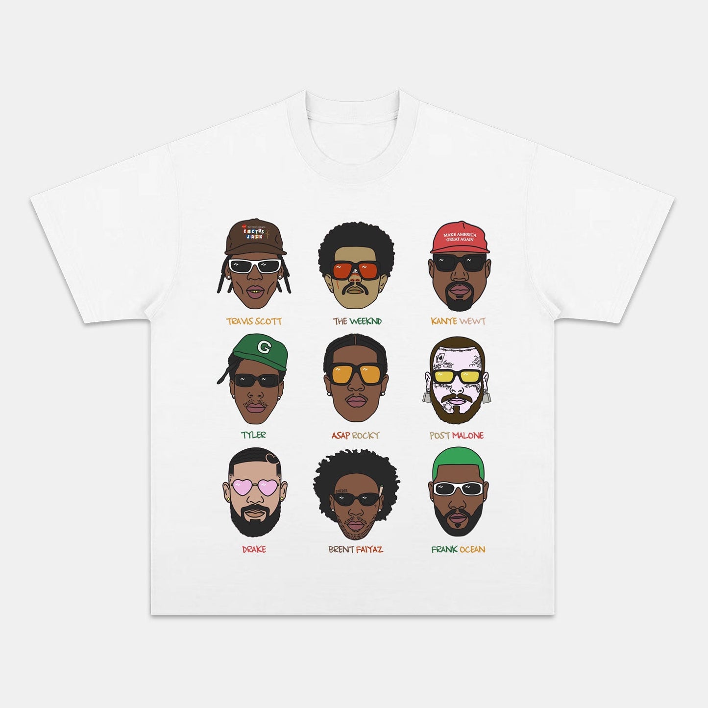HIP HOP R&B BIG FACES TEE