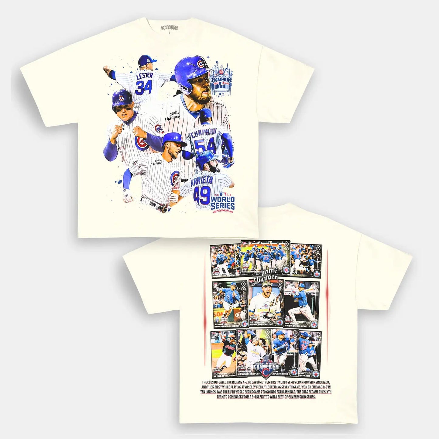 2016 WORLD SERIES CHAMPS - CUBS TEE - DS