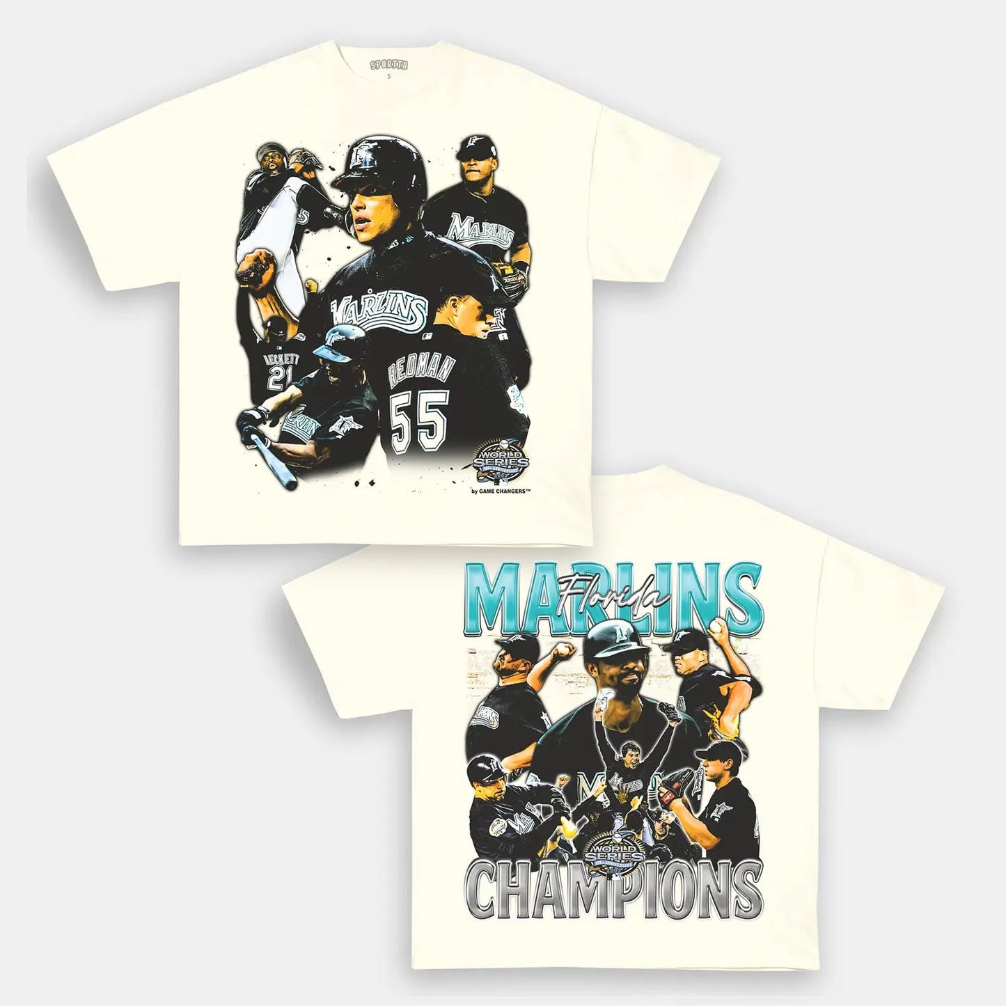 2003 WORLD SERIES CHAMPS  MARLINS TEE  DS
