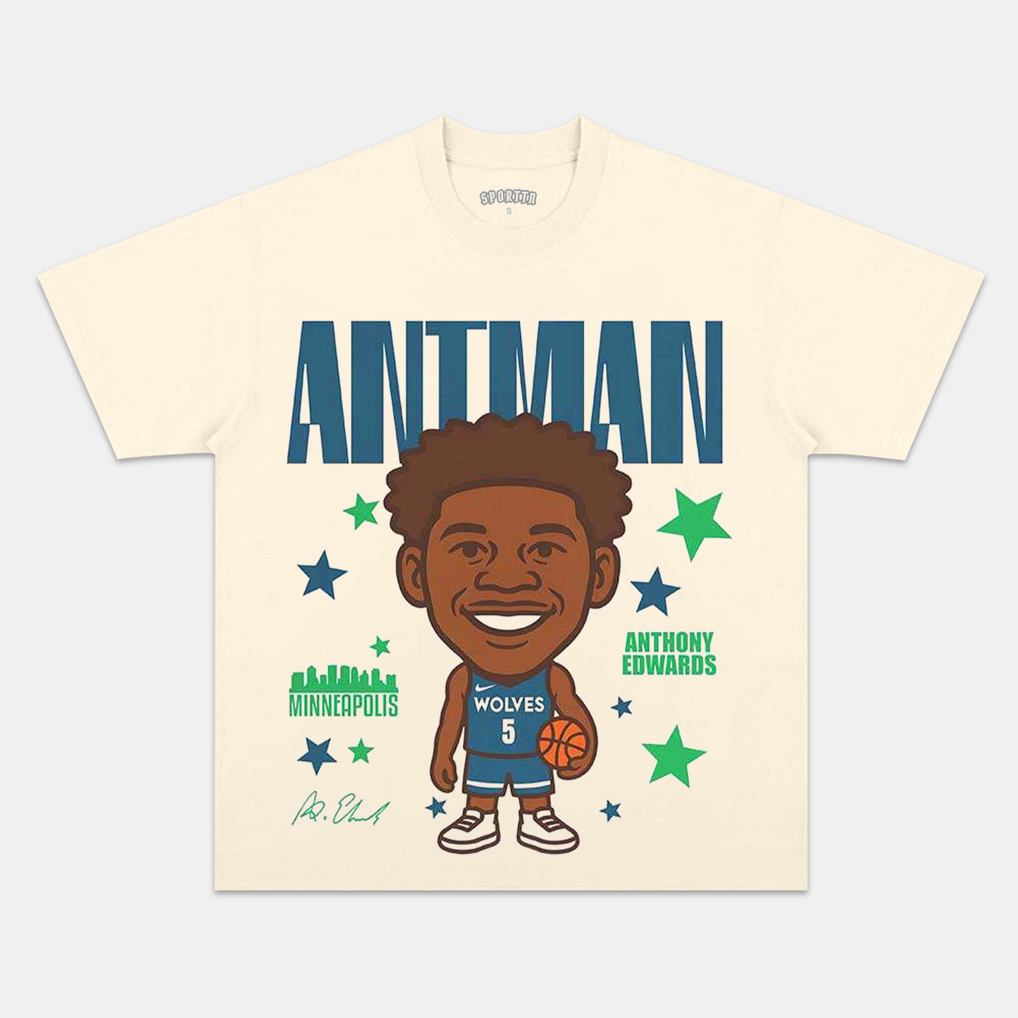 ANTHONY EDWARDS CARTOON TEE