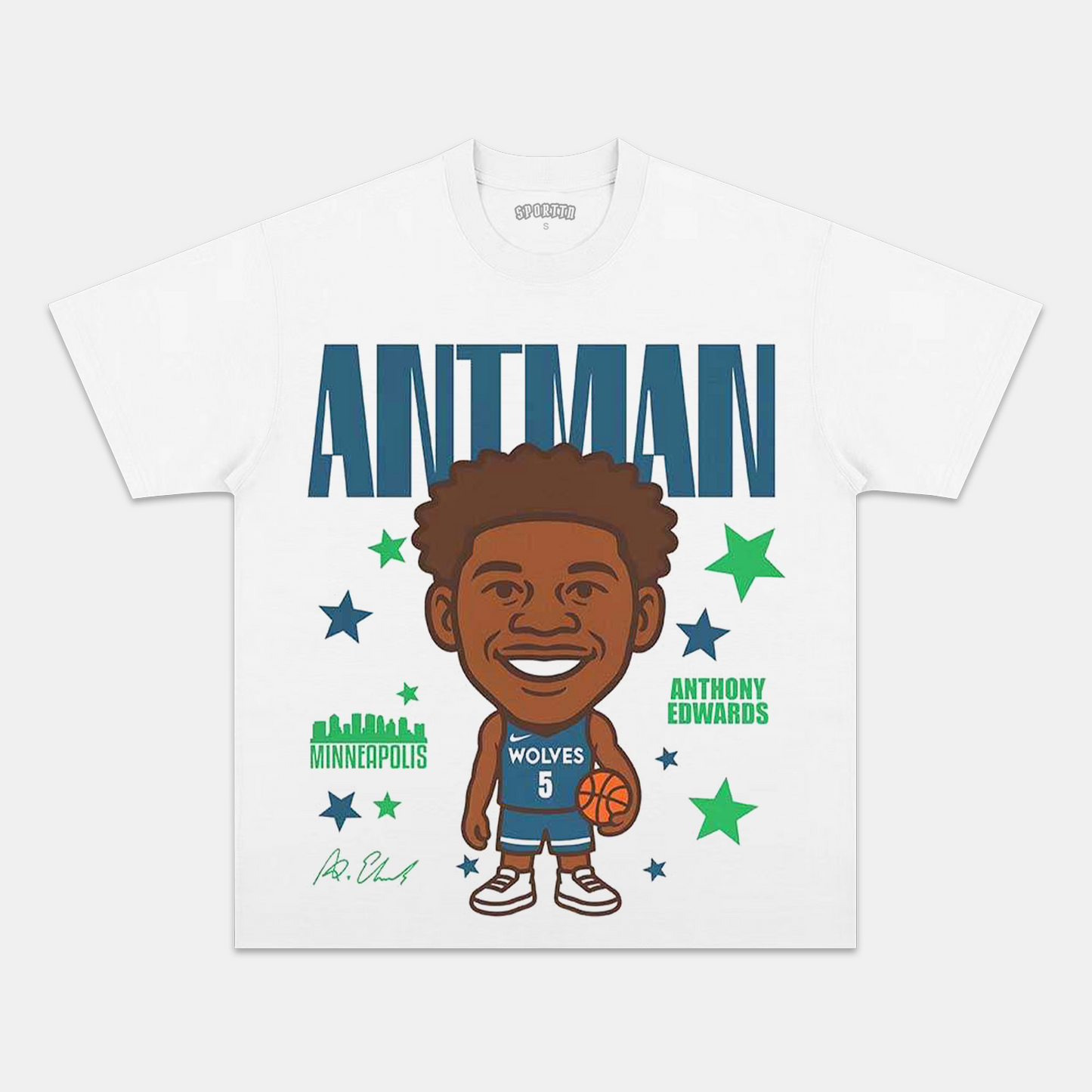 ANTHONY EDWARDS CARTOON TEE