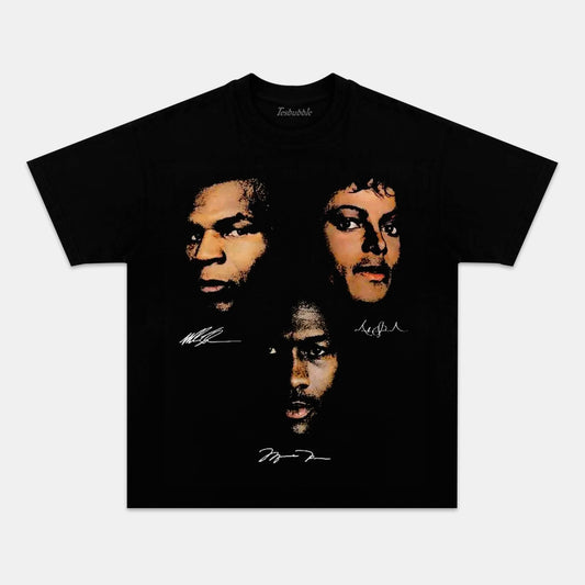 MICHAEL JACKSON MICHAEL JORDAN MIKE TYSON TEE