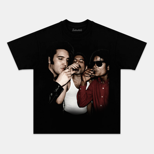 MICHAEL JACKSON, FREDDIE MERCURY AND ELVIS PRESLEY TEE
