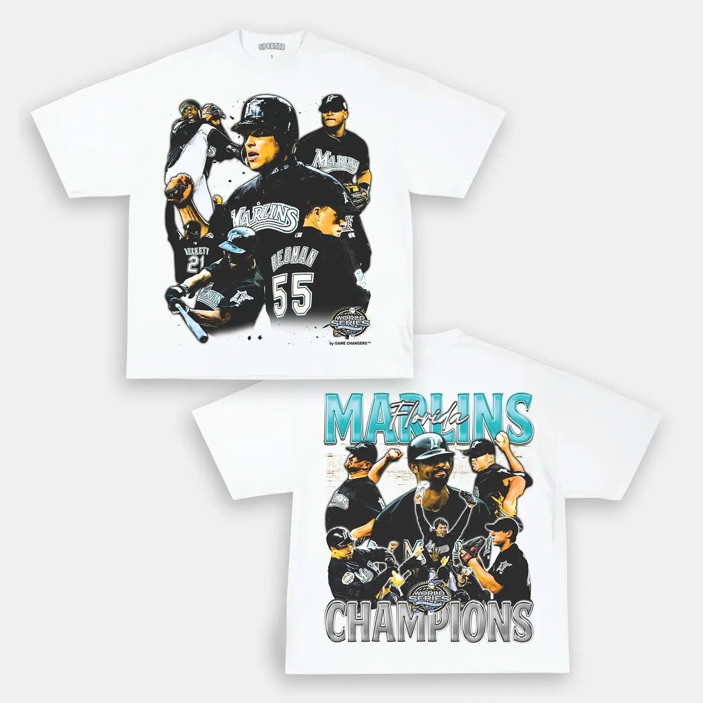 2003 WORLD SERIES CHAMPS  MARLINS TEE  DS
