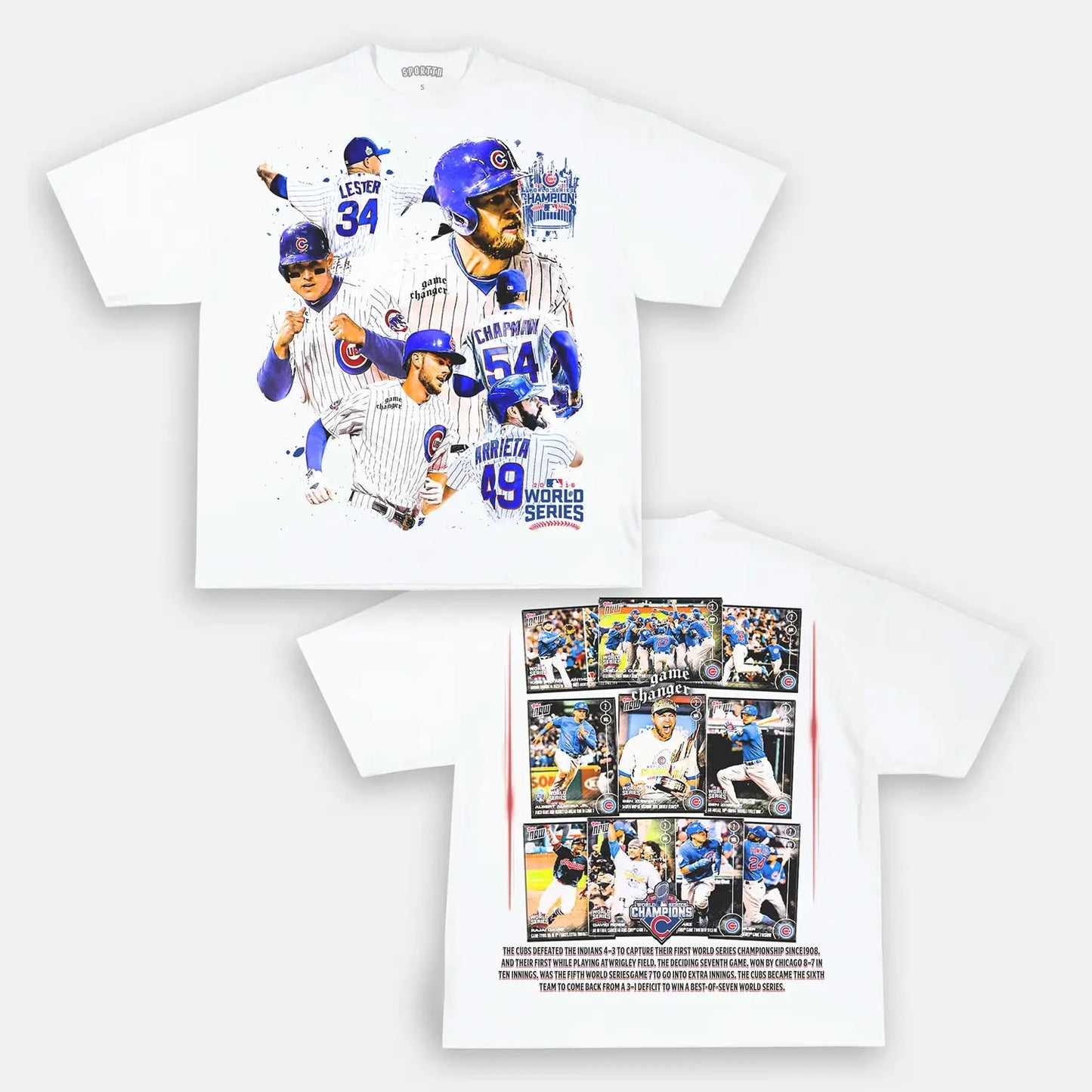 2016 WORLD SERIES CHAMPS - CUBS TEE - DS